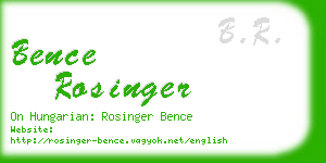 bence rosinger business card